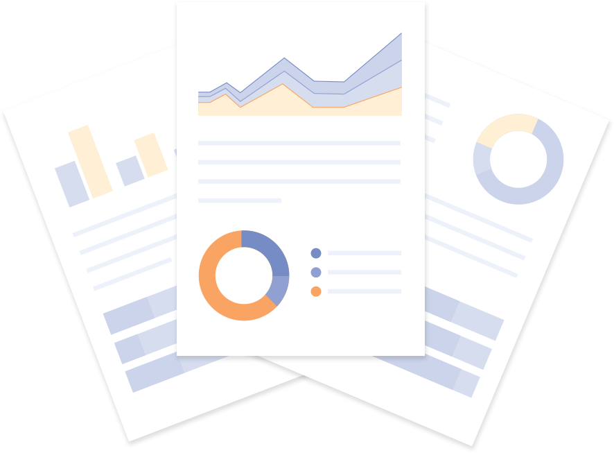 3 pieces of paper with analytics and graphs on them | JobScore Applicant Tracking System