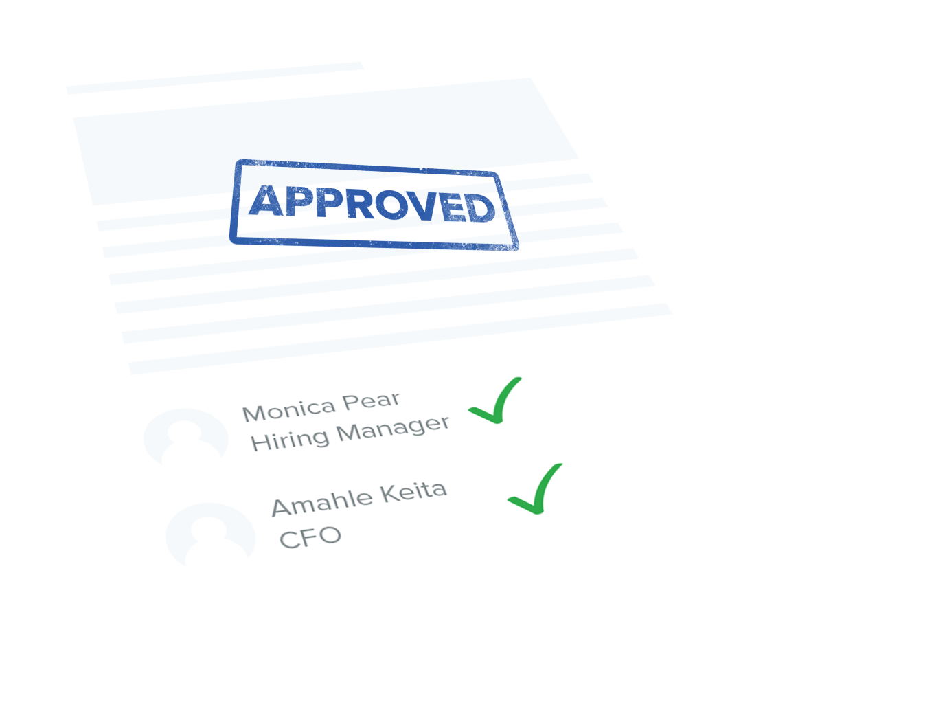 Piece of paper with an approved stamp on it | JobScore Top Applicant Tracking System