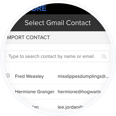 Adding a contact by email through the employee referral portal