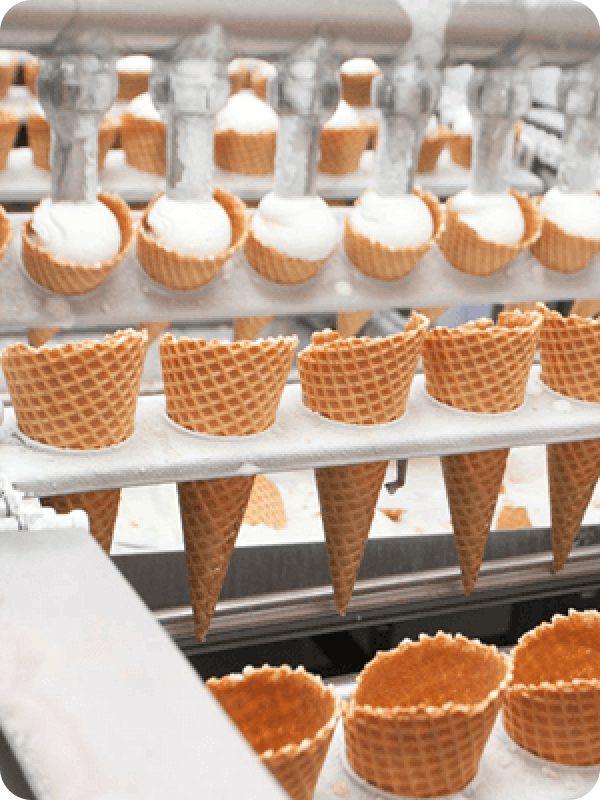 Variety of Empty and Single-Scoop Ice Cream Cones