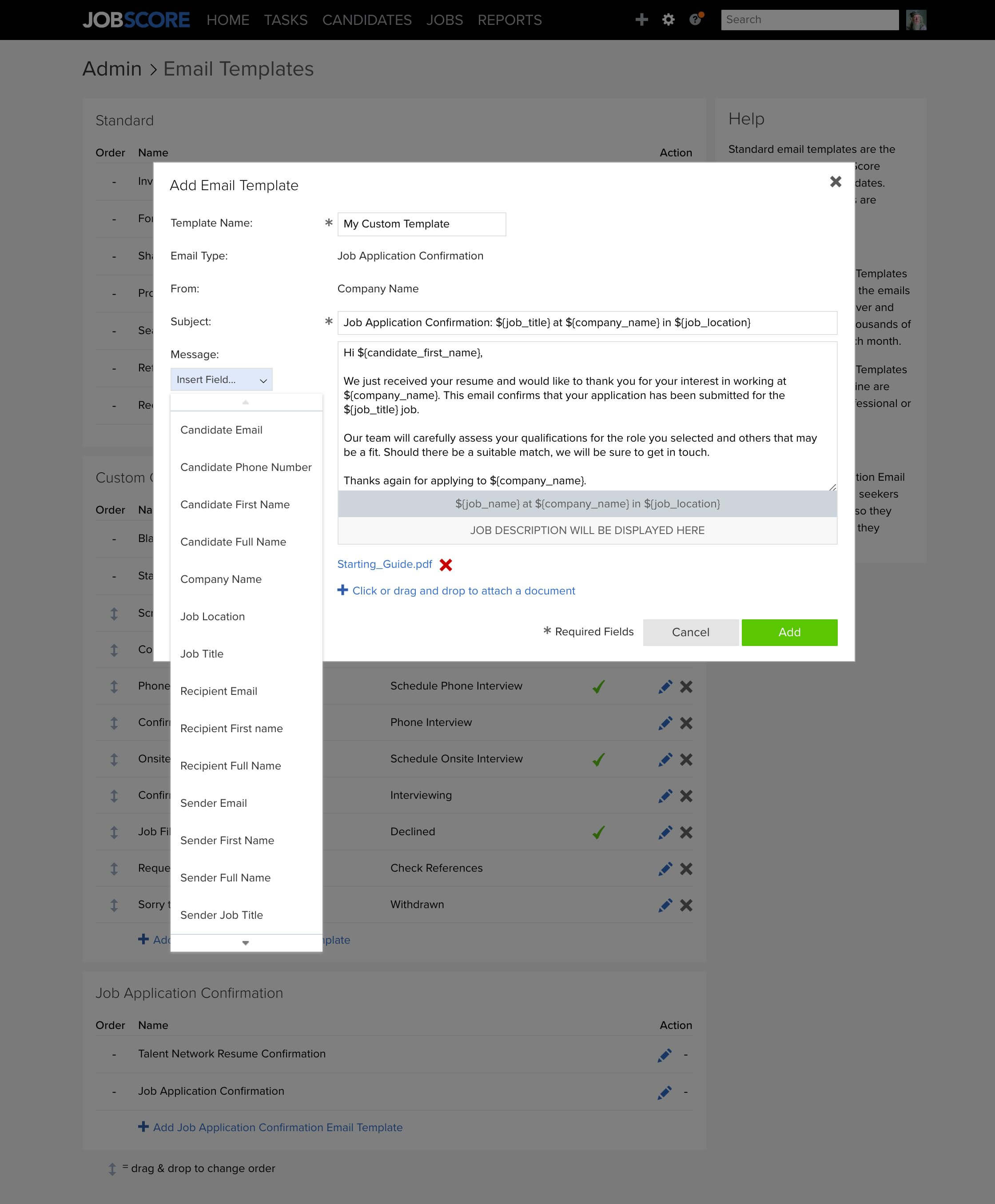 Add Email Template Add your custom confirmation email