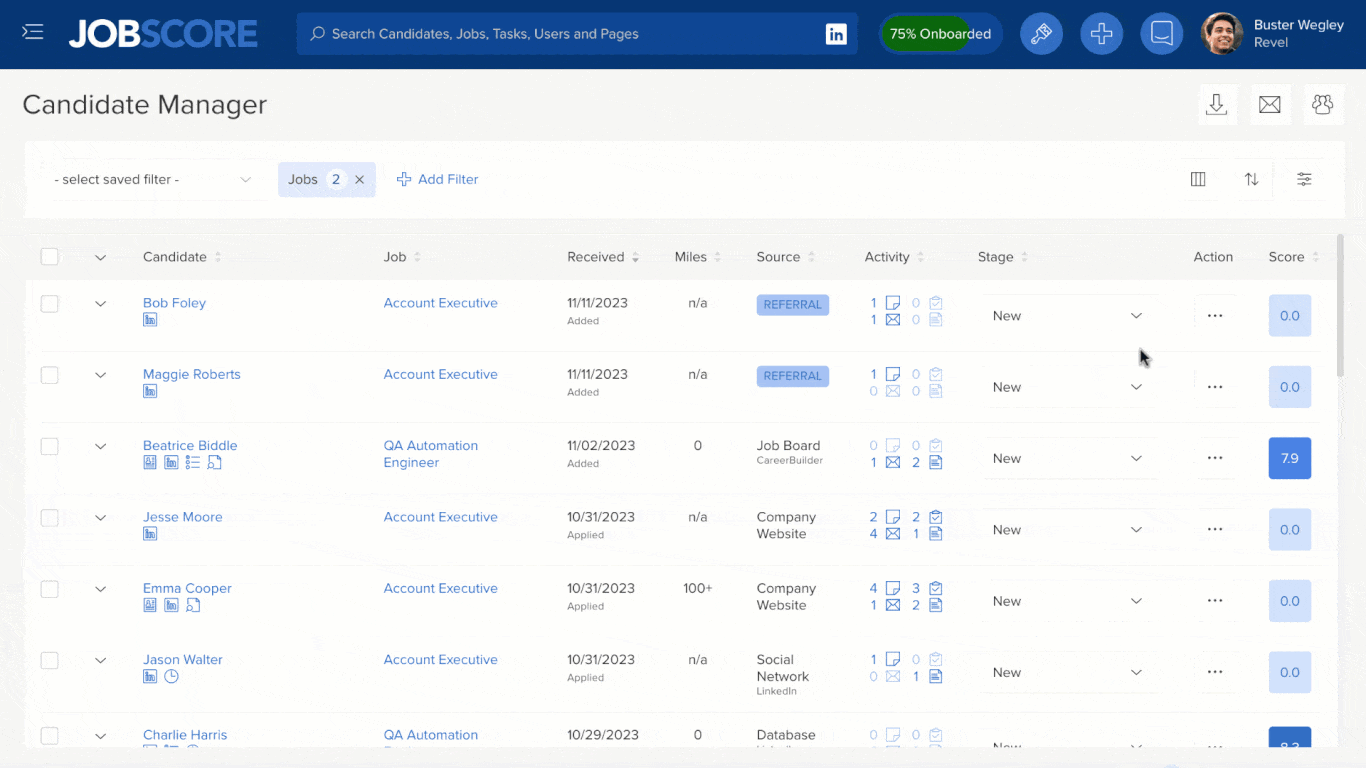 Prompt multiple candidates to schedule interviews using bulk-self scheduling