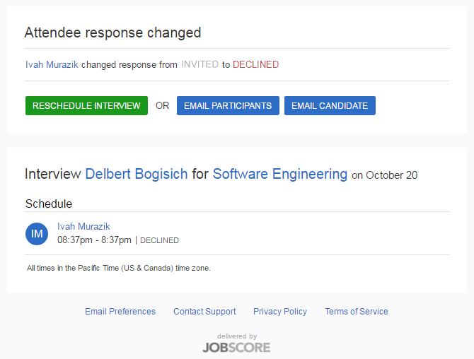 attendee response email