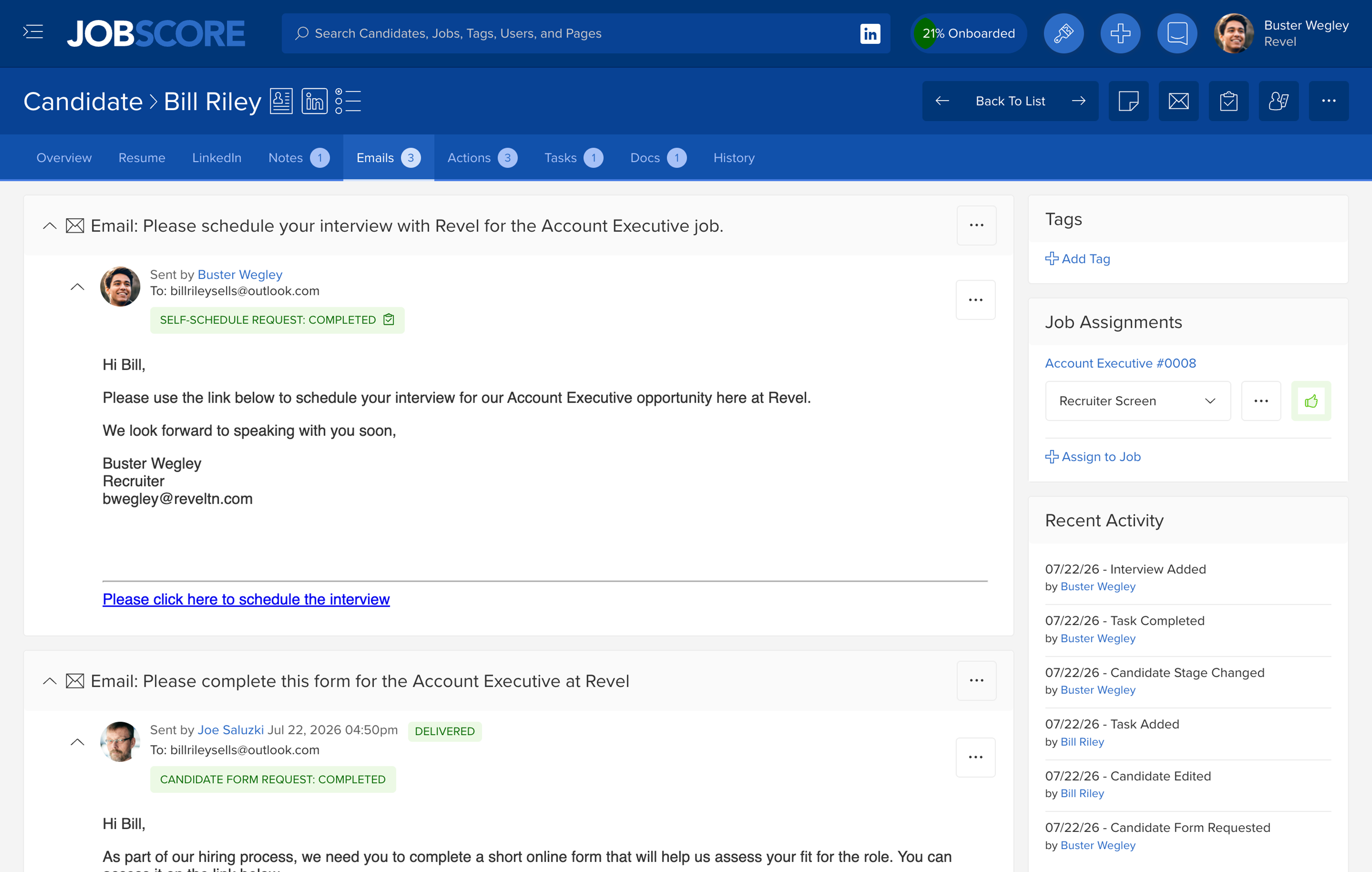 Email template for candidate communication to make your hiring process faster.
