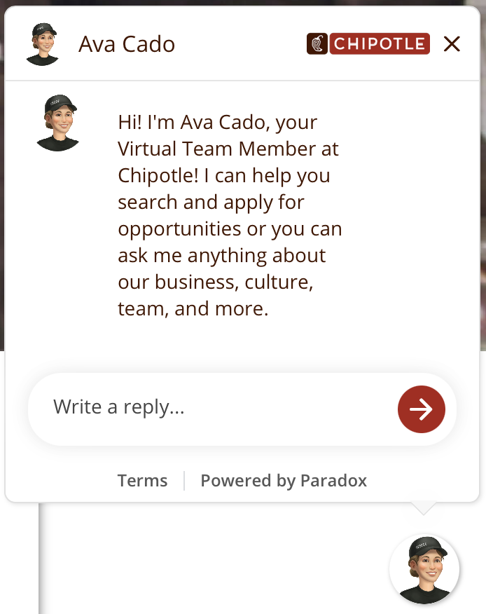 Chipotle's AI chatbot ensures a positive candidate experience