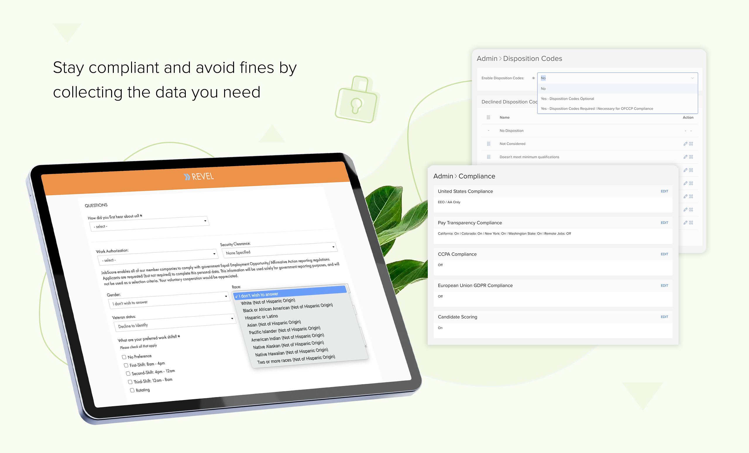 Stay compliant and avoid fines by collecting the data you need | recruiting software compliance