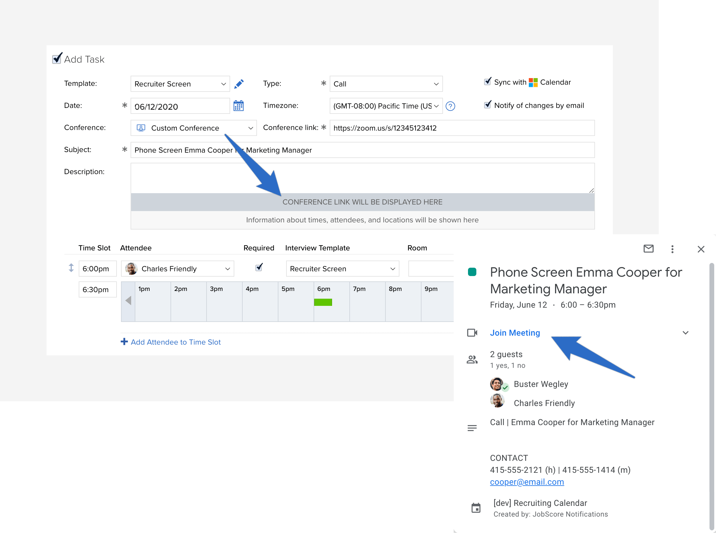 conference custom link on google calendar