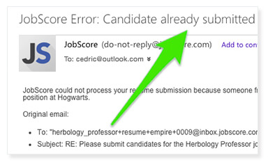 control search firm submissions