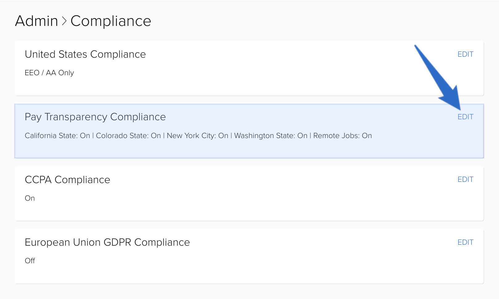 Control pay transparency compliance