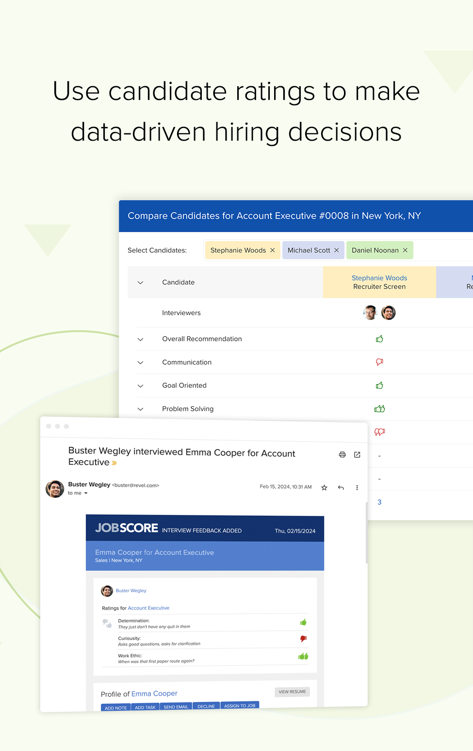 Use ratings to make data-driven hiring decisions | mobile recruiting software ratings