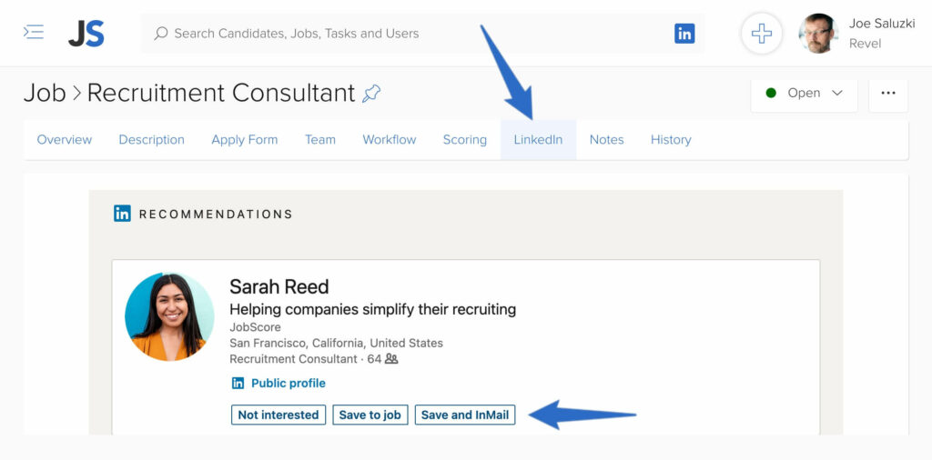 New LinkedIn Integrations - JobScore