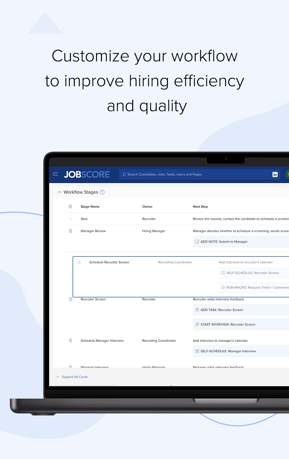 Customize your workflow to improve hiring efficiency and quality | mobile recruiting software workflows